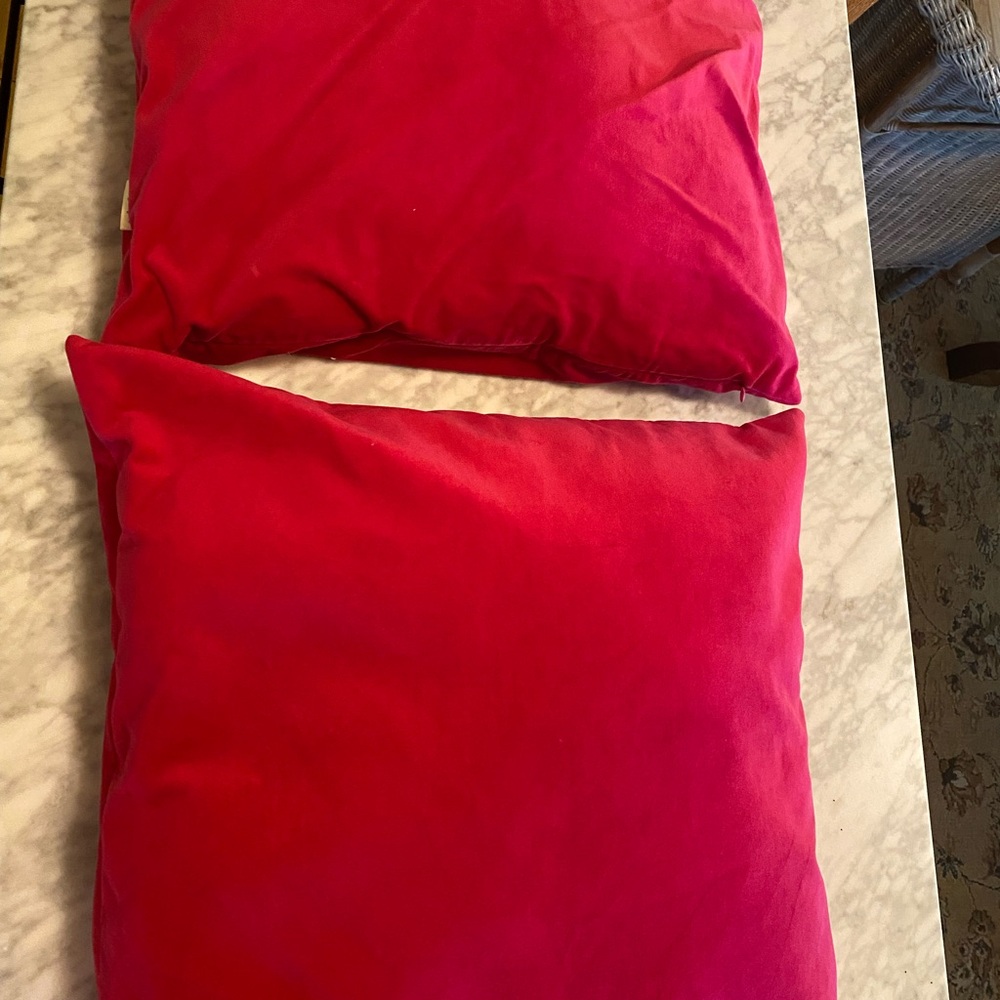 TangDepot Vibrant berry pink Velvet Pillow Cover